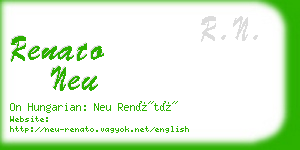 renato neu business card